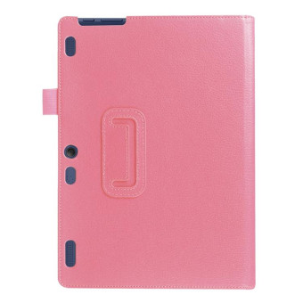 Litchi Texture Horizontal Flip Solid Color Leather Case with Holder for Lenovo TAB 2 A10-30 X30F & TAB 2 A10-70F, 10.1 inch(Pink)