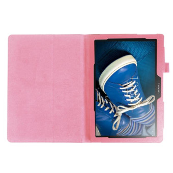Litchi Texture Horizontal Flip Solid Color Leather Case with Holder for Lenovo TAB 2 A10-30 X30F & TAB 2 A10-70F, 10.1 inch(Pink)