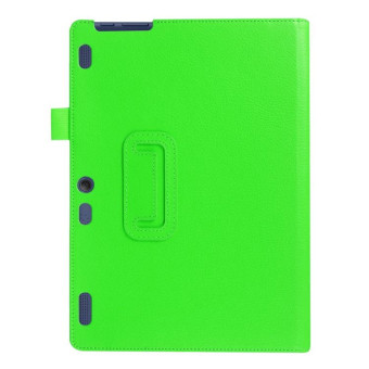 Litchi Texture Horizontal Flip Solid Color Leather Case with Holder for Lenovo TAB 2 A10-30 X30F & TAB 2 A10-70F, 10.1 inch(Green)