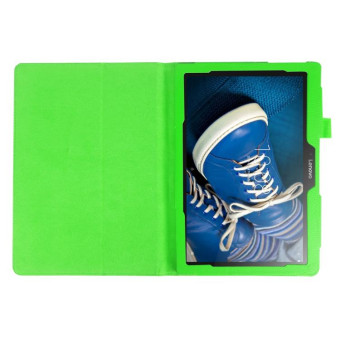 Litchi Texture Horizontal Flip Solid Color Leather Case with Holder for Lenovo TAB 2 A10-30 X30F & TAB 2 A10-70F, 10.1 inch(Green)