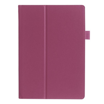 Litchi Texture Horizontal Flip Solid Color Leather Case with Holder for Lenovo TAB 2 A10-30 X30F & TAB 2 A10-70F, 10.1 inch(Purple)
