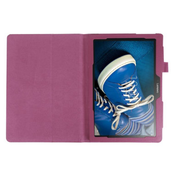 Litchi Texture Horizontal Flip Solid Color Leather Case with Holder for Lenovo TAB 2 A10-30 X30F & TAB 2 A10-70F, 10.1 inch(Purple)