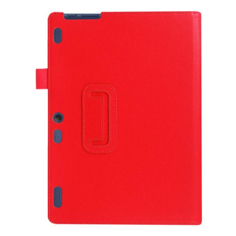 Litchi Texture Horizontal Flip Solid Color Leather Case with Holder for Lenovo TAB 2 A10-30 X30F & TAB 2 A10-70F, 10.1 inch(Red)