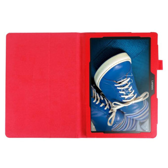 Litchi Texture Horizontal Flip Solid Color Leather Case with Holder for Lenovo TAB 2 A10-30 X30F & TAB 2 A10-70F, 10.1 inch(Red)