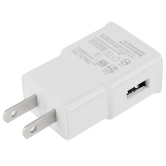 Micro 5 Pin USB Sync Cable + US Plug Travel Charger(White)