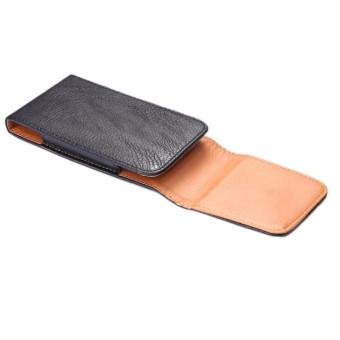 Litchi Texture Universal Vertical Style Leather Case with Safe Hole for Galaxy Mega 2 / Note 4 / Note 3(Black)