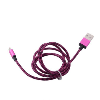 1m Woven Style Micro USB to USB 2.0 Data / Charger Cable, For Samsung, HTC, Sony, Lenovo, Huawei, and other Smartphones(Purple)
