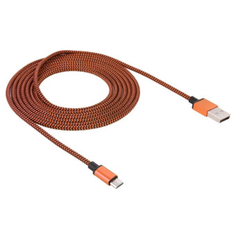 2m Woven Style Micro USB to USB 2.0 Data / Charger Cable(Orange)