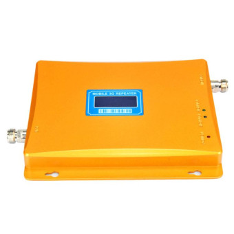 Mobile LED WCDMA 2100MHz & GSM 900MHz Signal Booster / Signal Repeater with Logarithm Periodic Antenna(Gold)