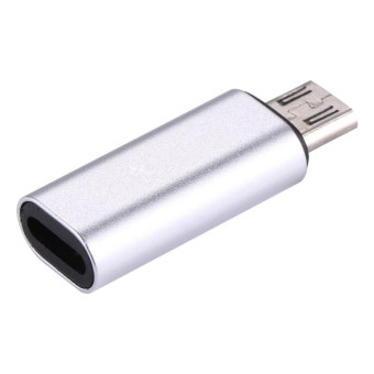 8 Pin Female to Micro USB Male Metal Shell Adapter, For Samsung / Huawei / Xiaomi / Meizu / LG / HTC and Other Smartphones(Silver)