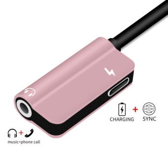 ENKAY Hat-ptince Type-C to Type-C&3.5mm Jack Charge Audio Adapter Cable, For Galaxy, HTC, Google, LG, Sony, Huawei, Xiaomi, Lenovo and Other Android Phone(Rose Gold)
