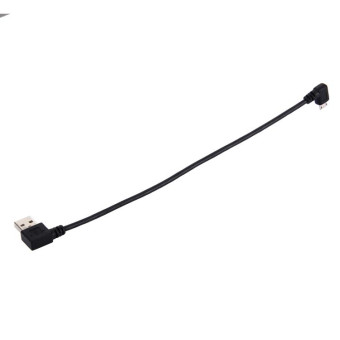 20cm USB 2.0 Male Bent Right Turn Reversion 90 Degrees to Micro USB Male Bent Data Charging Cable, For Samsung / Huawei / Xiaomi / Meizu / LG / HTC and Other Smartphones