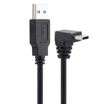 1m USB-C / Type-C Male Elbow to USB 3.0 Male Data Charge Extension Cable