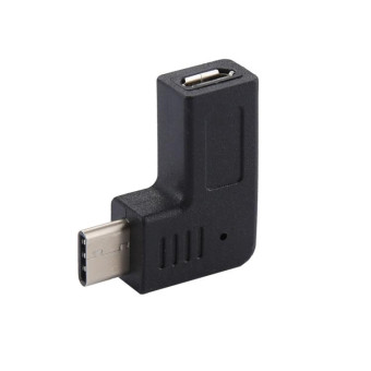Micro USB Female to USB-C / Type-C Male Elbow Adapter Converter, For Samsung, Huawei, Xiaomi, HTC, Meizu, Sony and other Smartphones