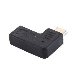 Micro USB Female to USB-C / Type-C Male Elbow Adapter Converter, For Samsung, Huawei, Xiaomi, HTC, Meizu, Sony and other Smartphones