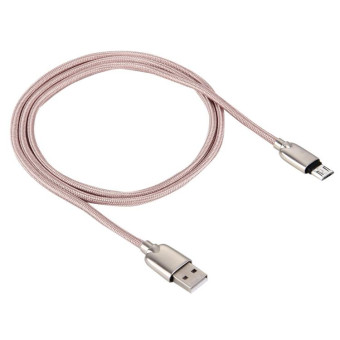 1M Woven Style Metal Head 108 Copper Cores Micro USB to USB Data Sync Charging Cable, For Samsung, HTC, Sony, Huawei, Xiaomi, Meizu and other Android Devices with Micro USB Port(Pink)
