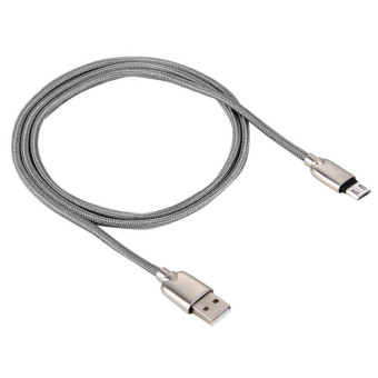 1M Woven Style Metal Head 108 Copper Cores Micro USB to USB Data Sync Charging Cable, For Samsung, HTC, Sony, Huawei, Xiaomi, Meizu and other Android Devices with Micro USB Port(Grey)