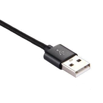 Knit Texture USB to USB-C / Type-C Data Sync Charging Cable, Cable Length: 2m, 3A Output(Black)