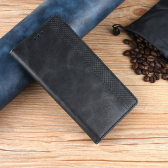 Magnetic Buckle Retro Texture Horizontal Flip Leather Case for Sony Xperia 10, with Holder & Card Slots & Wallet (Black)