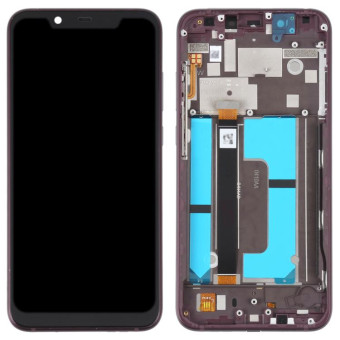 OEM LCD Screen For Nokia X7 / 8.1 / 7.1 Plus Digitizer Full Assembly with Frame(Purple)