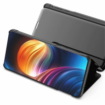 Electroplating Mirror Horizontal Flip Leather Case for Xiaomi Pocophone F1, with Holder(Silver)