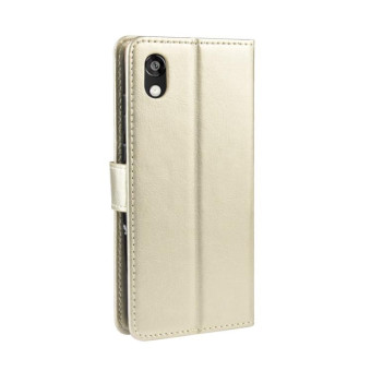 Retro Crazy Horse Texture Horizontal Flip Leather Case for Huawei Honor 8S, with Holder & Card Slots & Photo Frame(Gold)