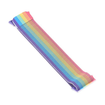 For OPPO Watch 41MM Smart Watch Milanese Stainless Steel Metal Watch Band (Rainbow Color)