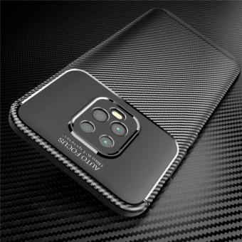 For Xiaomi Redmi 10X 5G Carbon Fiber Texture Shockproof TPU Case(Blue)