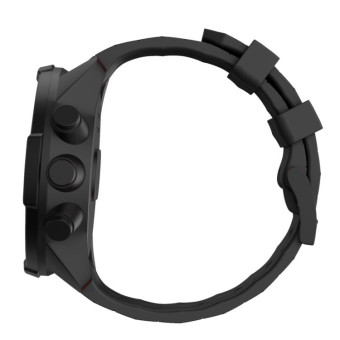 For Suunto Spartan Sport & Suunto 9 / 9 Baro / D5 Universal Football Texture Silicone Watch Band(Black)