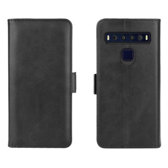 For TCL 10L Dual-side Magnetic Buckle Horizontal Flip Leather Case with Holder & Card Slots & Wallet(Black)