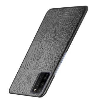 For Huawei Honor 30 Youth/Honor 30 Lite Shockproof Crocodile Texture PC + PU Case(Black)