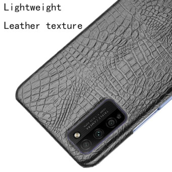For Huawei Honor 30 Youth/Honor 30 Lite Shockproof Crocodile Texture PC + PU Case(Black)