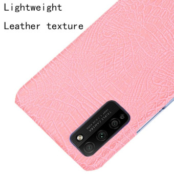For Huawei Honor 30 Youth/Honor 30 Lite Shockproof Crocodile Texture PC + PU Case(Pink)