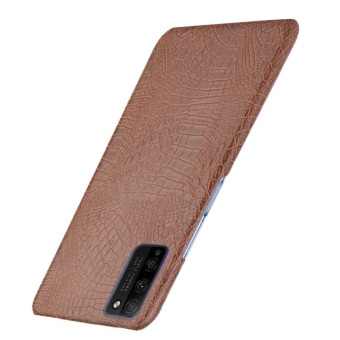 For Huawei Honor 30 Youth/Honor 30 Lite Shockproof Crocodile Texture PC + PU Case(Brown)