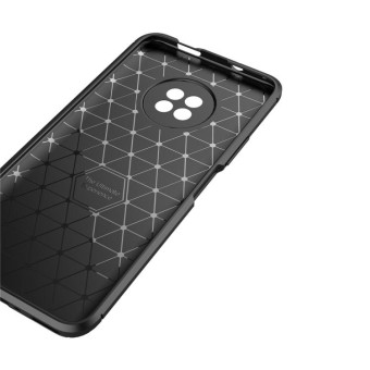 For Huawei Enjoy 20 Pro Carbon Fiber Texture Shockproof TPU Case(Brown)