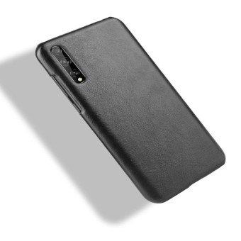 For Huawei P Smart S Shockproof Litchi Texture PC + PU Case(Black)