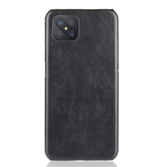 For Oppo Reno4 Z 5G/A92S Shockproof Litchi Texture PC + PU Case(Black)