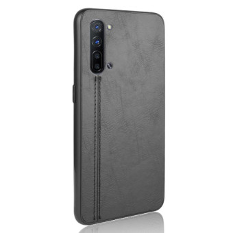 For OPPO K7 5G Shockproof Sewing Cow Pattern Skin PC + PU + TPU Case(Black)