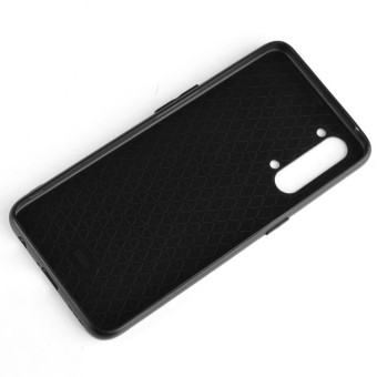For OPPO K7 5G Shockproof Sewing Cow Pattern Skin PC + PU + TPU Case(Black)