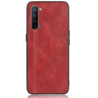 For OPPO K7 5G Shockproof Sewing Cow Pattern Skin PC + PU + TPU Case(Red)