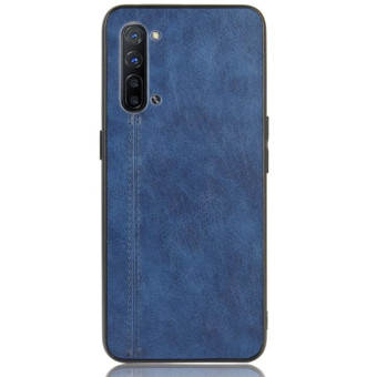 For OPPO K7 5G Shockproof Sewing Cow Pattern Skin PC + PU + TPU Case(Blue)