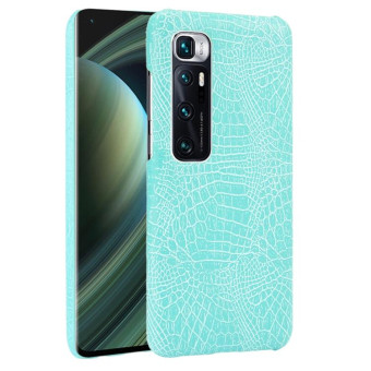 For Xiaomi Mi 10 Ultra Shockproof Crocodile Texture PC + PU Case(Light Green)