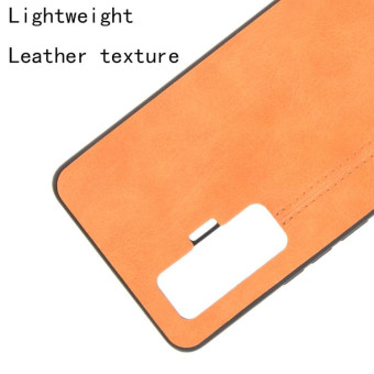 For Vivo iQOO 5 Pro 5G Shockproof Sewing Cow Pattern Skin PC + PU + TPU Case(Orange)