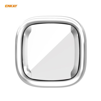 For Fitbit Versa 3 / Fitbit Sense ENKAY Hat-Prince ENK-AC8208 Full Coverage Electroplate TPU Soft Case(Silver)