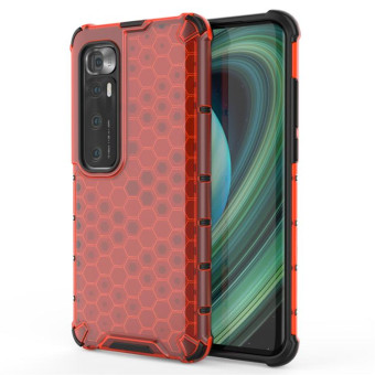 For Xiaomi Mi 10 Ultra Shockproof Honeycomb PC + TPU Case(Red)