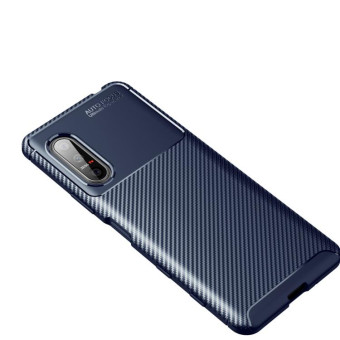 For Sony Xperia 5 II Carbon Fiber Texture Shockproof TPU Case(Blue)