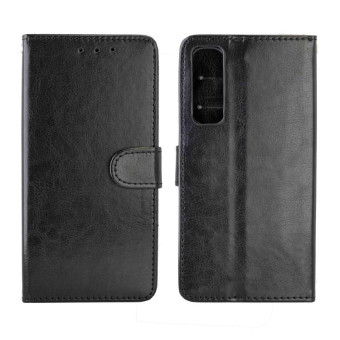 For OPPO Reno4 Pro(4G) Crazy Horse Texture Leather Horizontal Flip Protective Case with Holder & Card Slots & Wallet & Photo Frame(Black)
