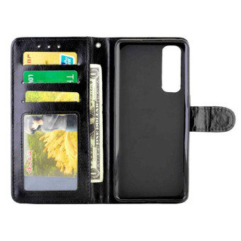 For OPPO Reno4 Pro(4G) Crazy Horse Texture Leather Horizontal Flip Protective Case with Holder & Card Slots & Wallet & Photo Frame(Black)