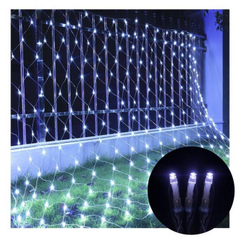 4x6m 672 LEDs Waterproof Fishing Net Lights Curtain String Lights Fairy Wedding Party Holiday Decoration Lamps 220V, EU Plug(White Light)