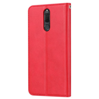 Knead Skin Texture Horizontal Flip Leather Case for Huawei Mate 10 Lite / Maimang 6 / Nova 2i, with Photo Frame & Holder & Card Slots & Wallet(Red)